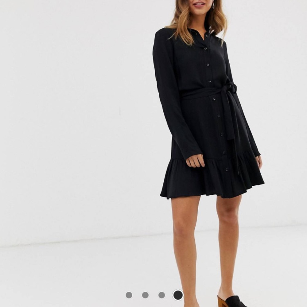 ASOS design belted mini shirt dress with pephem